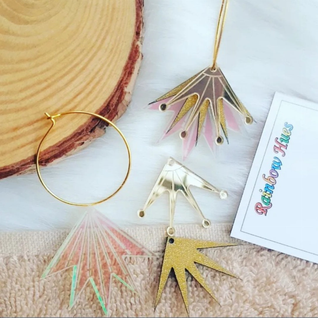 Leaf Trio Hoop Earrings