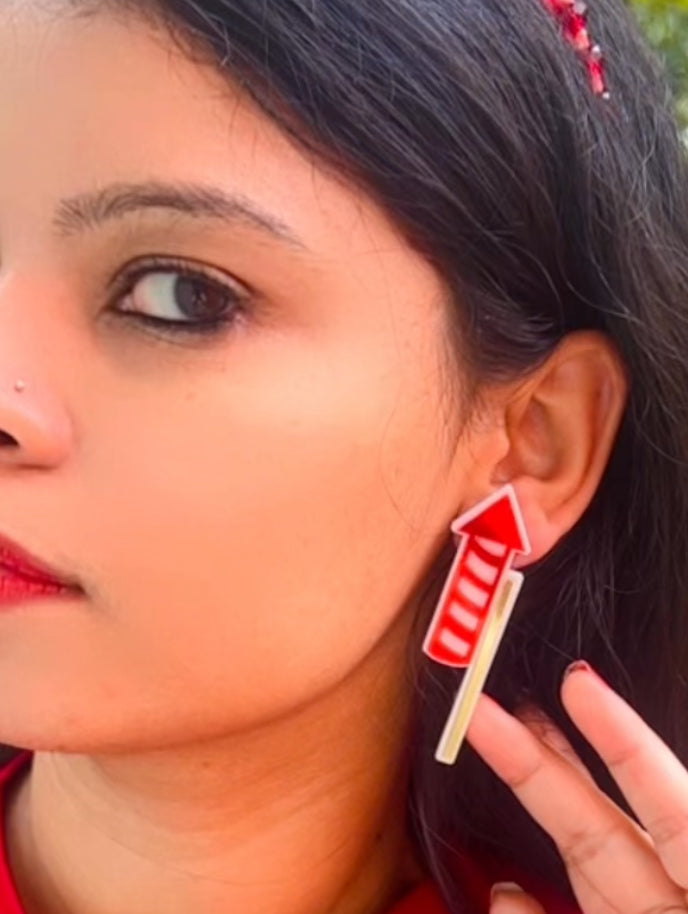 Rocket Diwali Earrings