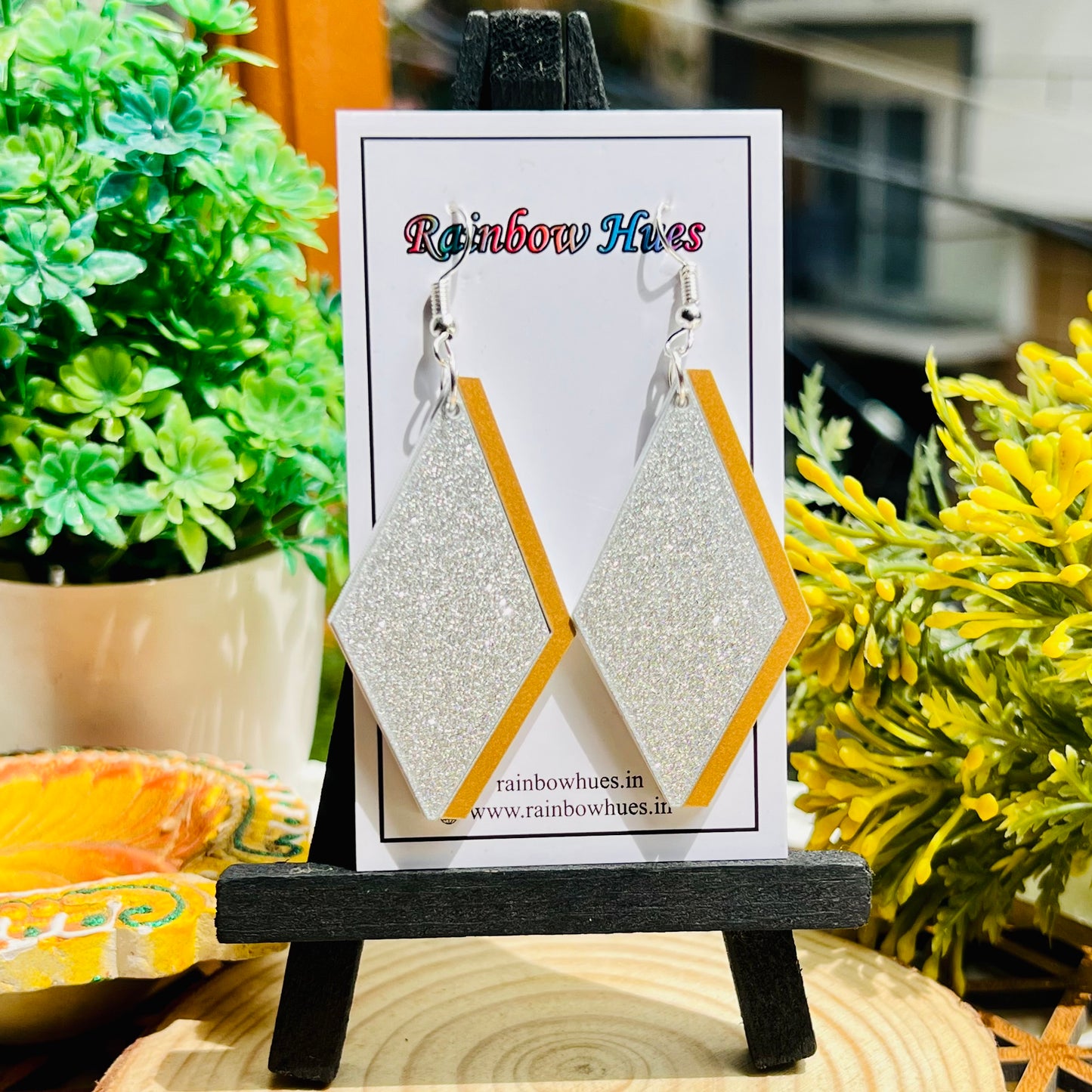 Kaju Katli Diwali Earrings