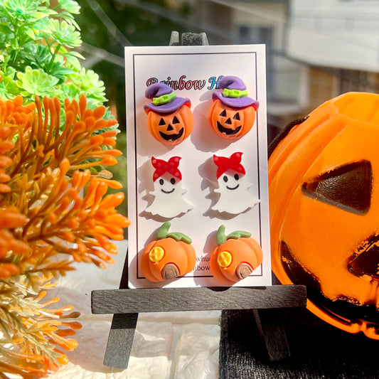 Set of Halloween-themed earrings