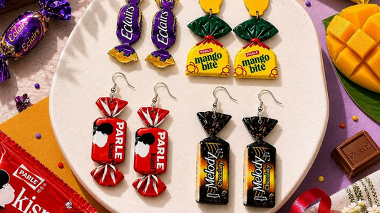 candy earrings melody earrings mango bite earrings acrylic earrings
