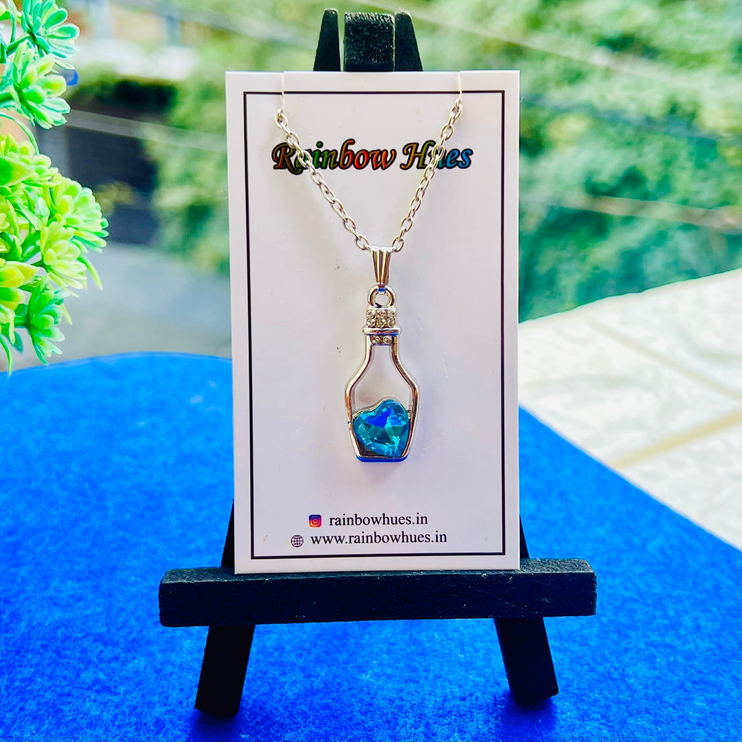 Frozen Heart Bottle Necklace