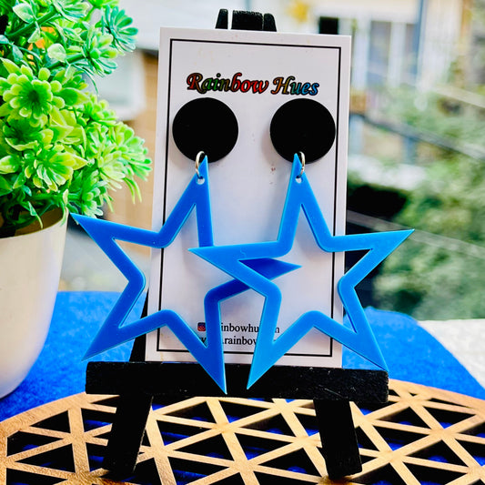 Blue Star Earrings