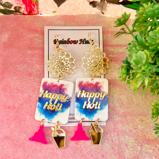 Happy Holi Earrings