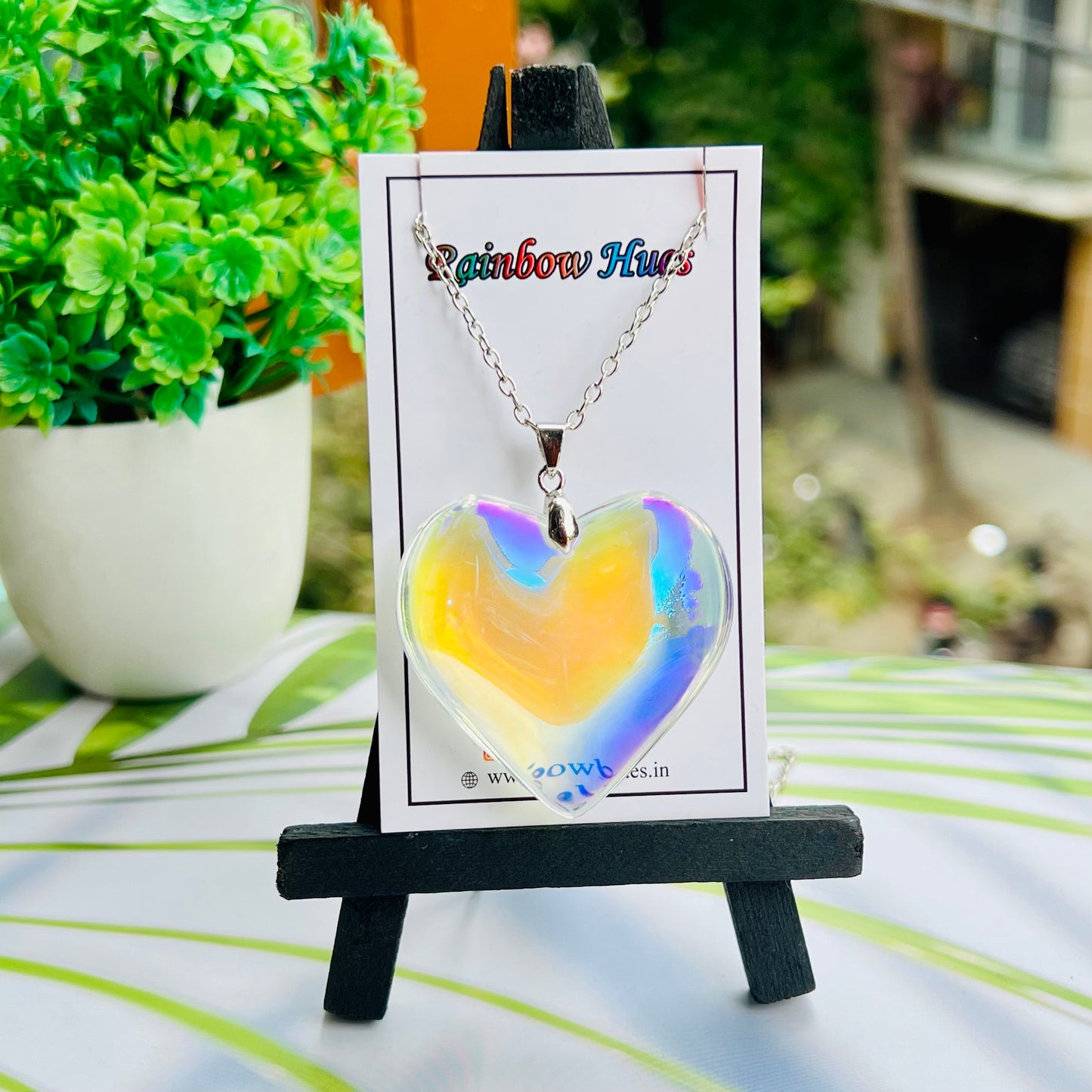 Rainbow Fairy Heart Necklace