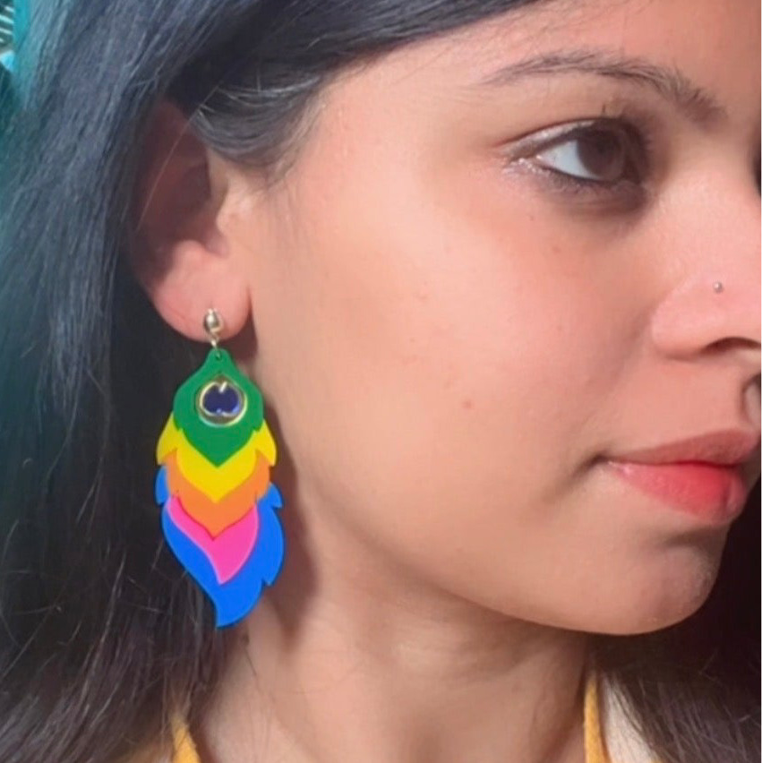 Mor Pankh Holi Earrings