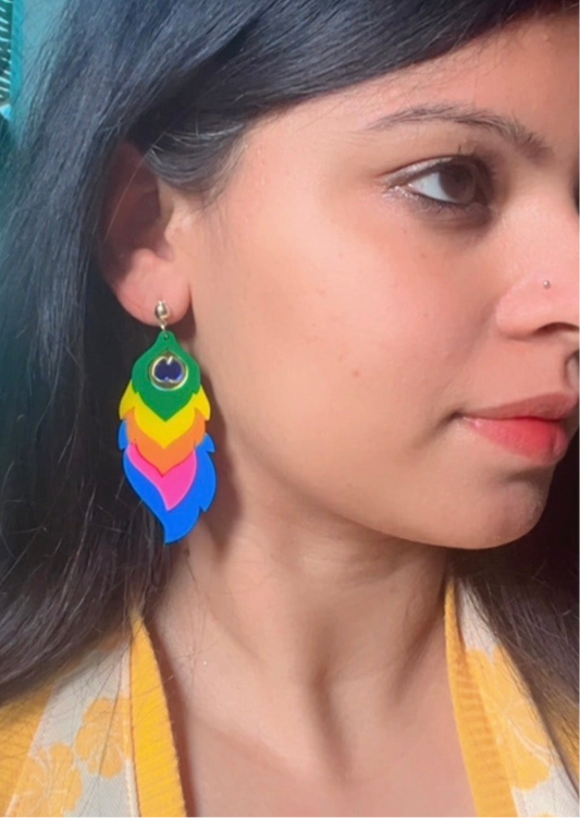 Mor Pankh Holi Earrings