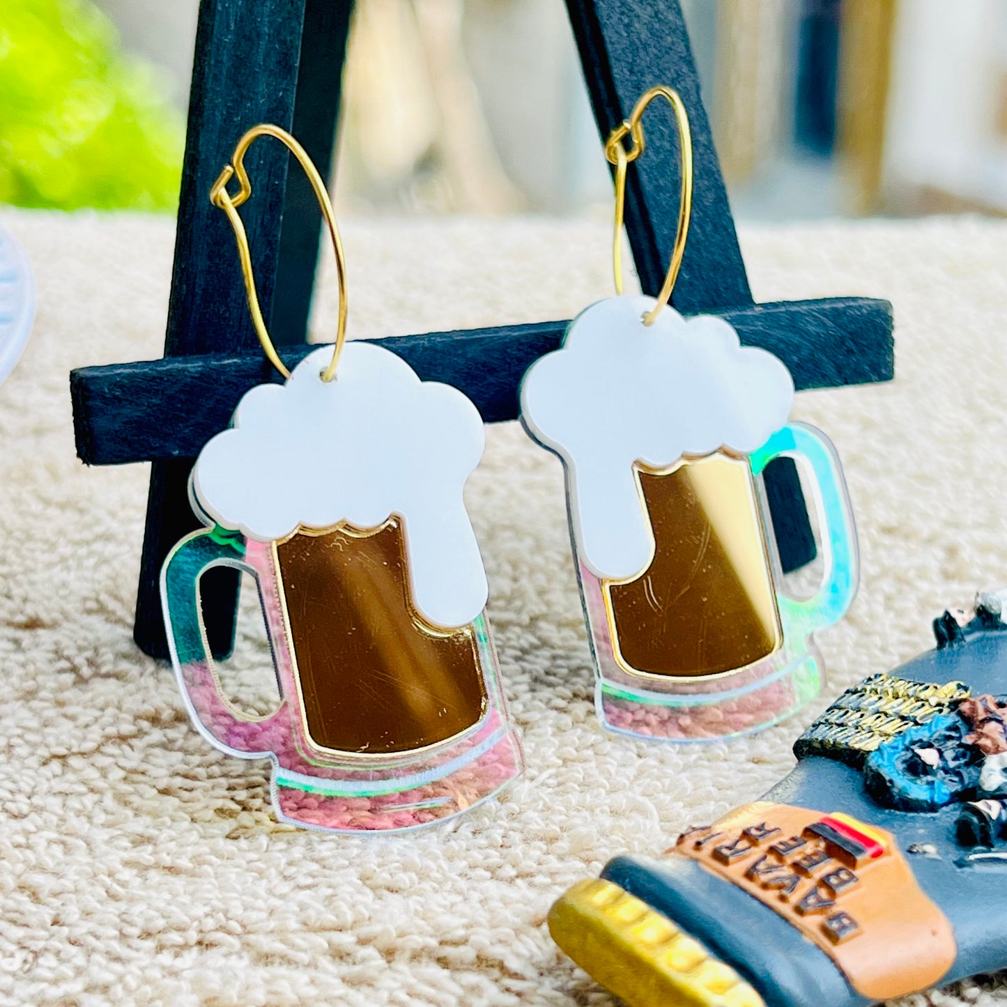 Chilled Beer Mug Earrings