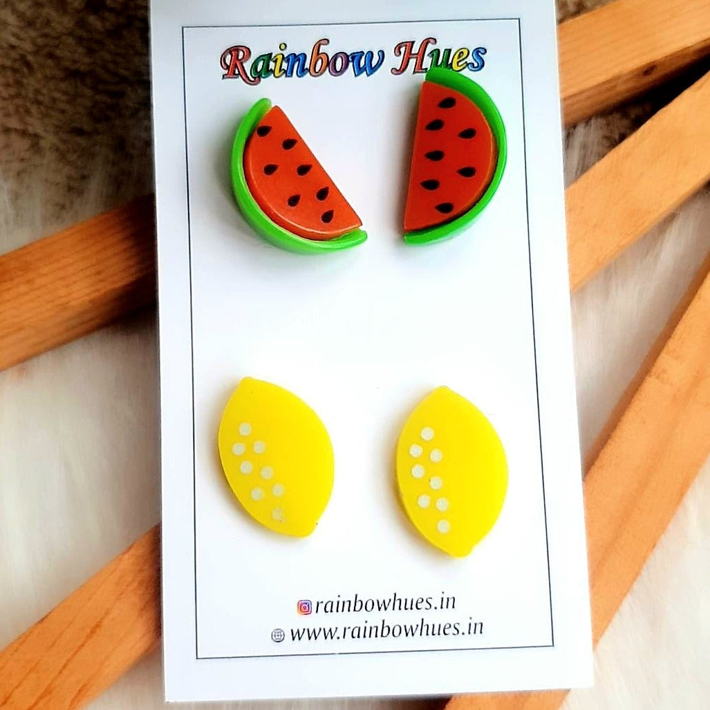 Watermelon Slice and Lemon Combo (Set of 2)