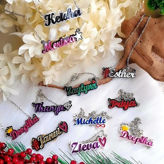 Colour Pop Customised Name Necklace