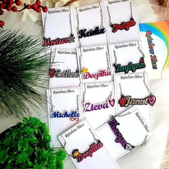 Colour Pop Customised Name Necklace