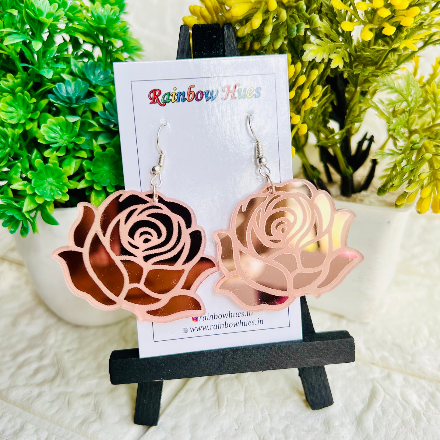 Rosegold Rose Earrings