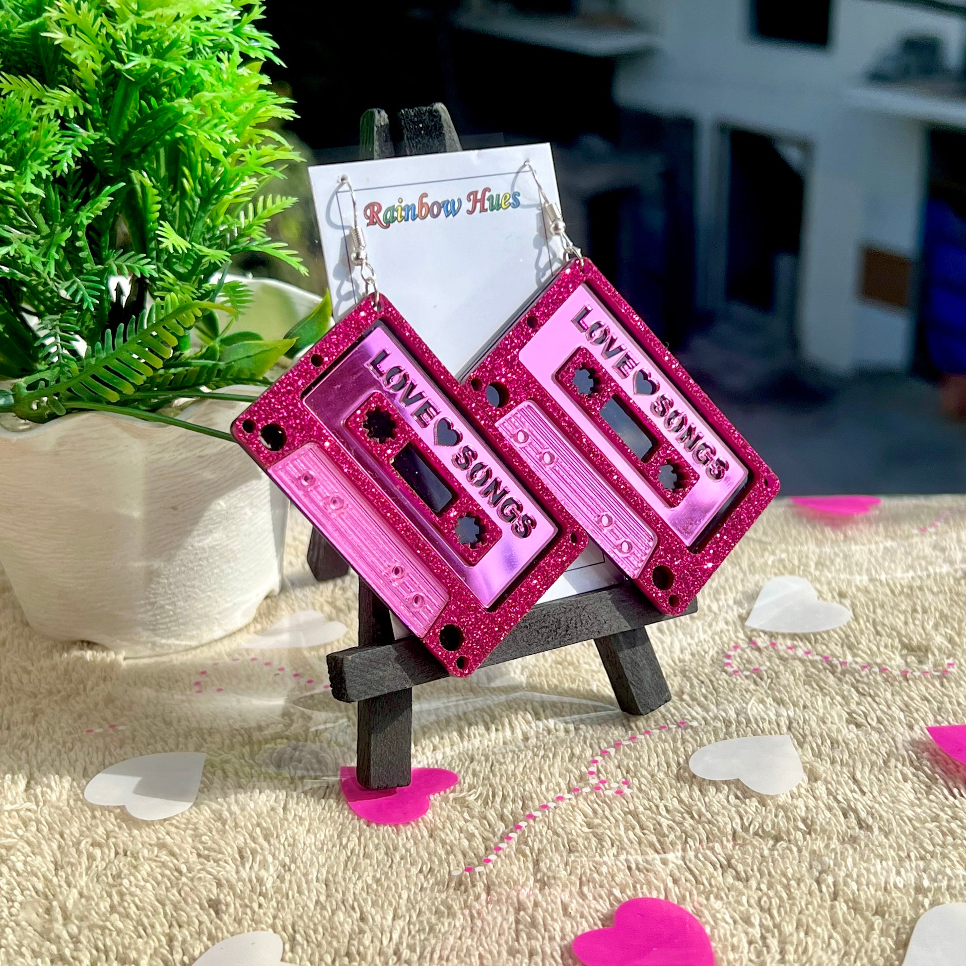 Love Songs Cassette Earrings