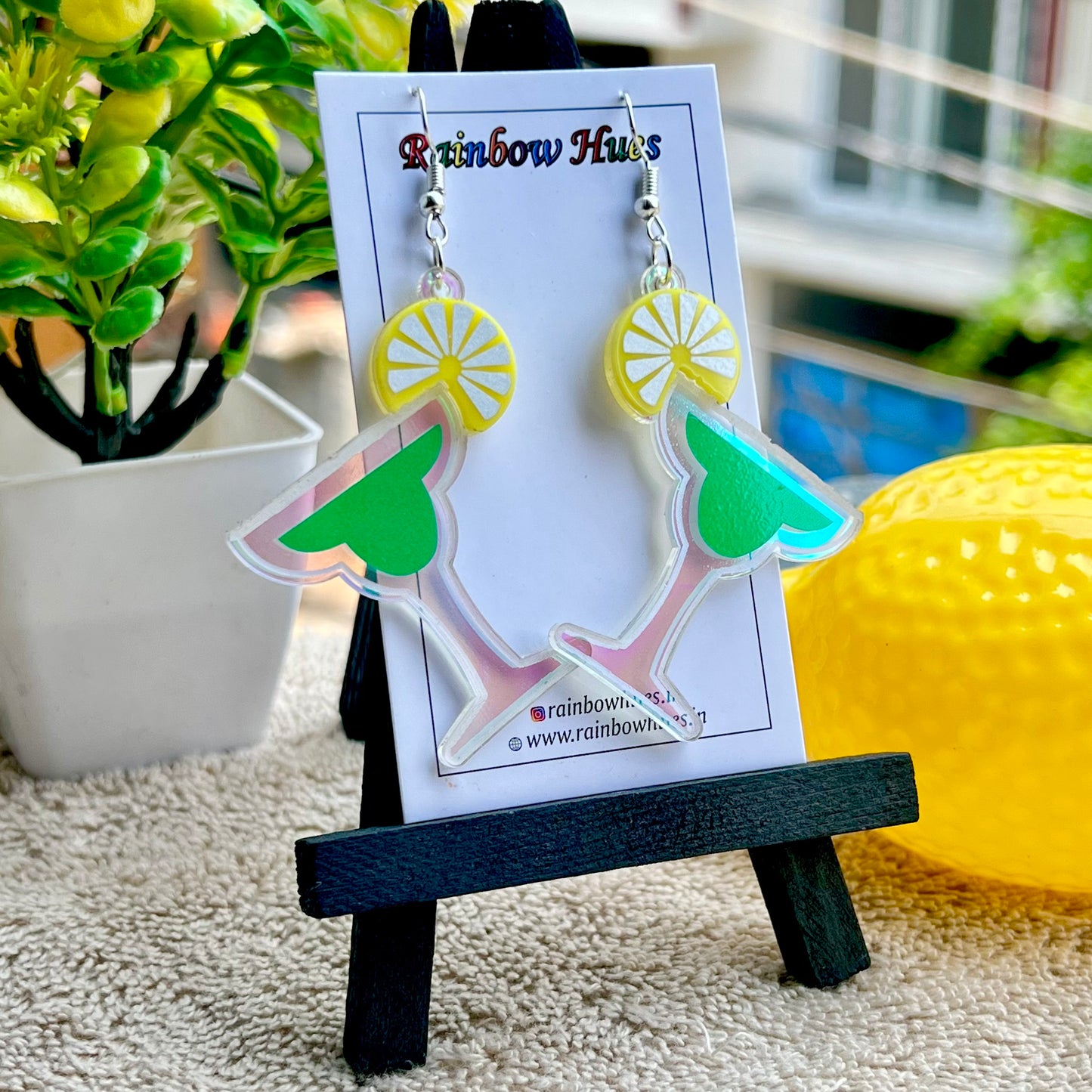 mocktail margarita earrings