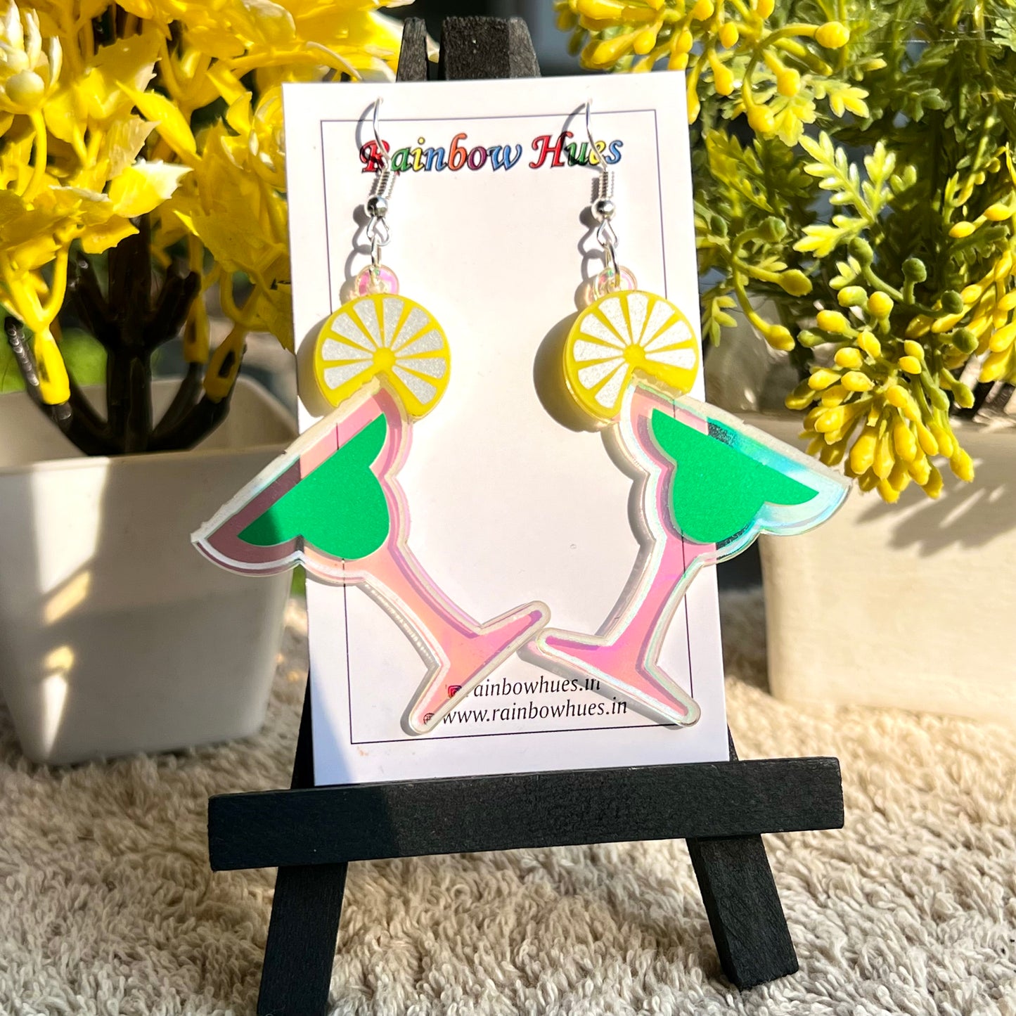 cocktail margarita earrings