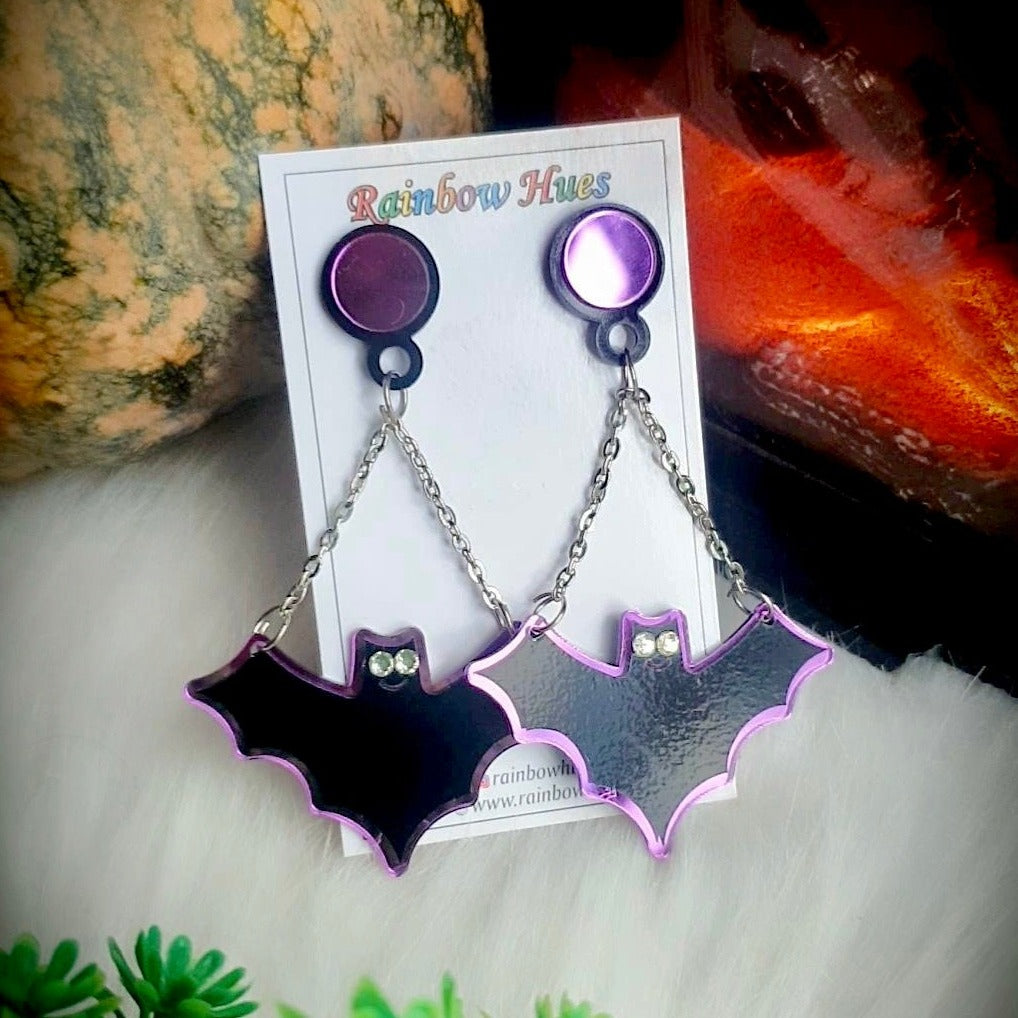 Halloween Bat Earrings