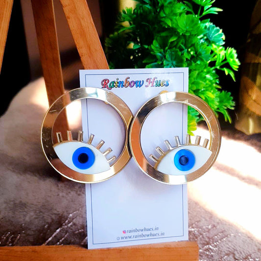 Introduce your unique style with these impressive Evil Eye Statement Earrings. Featuring an eye-catching design, these statement earrings will ensure you stand out and make a statement! Timeless, yet stylish, they'll make an elegant addition to any wardrobe.