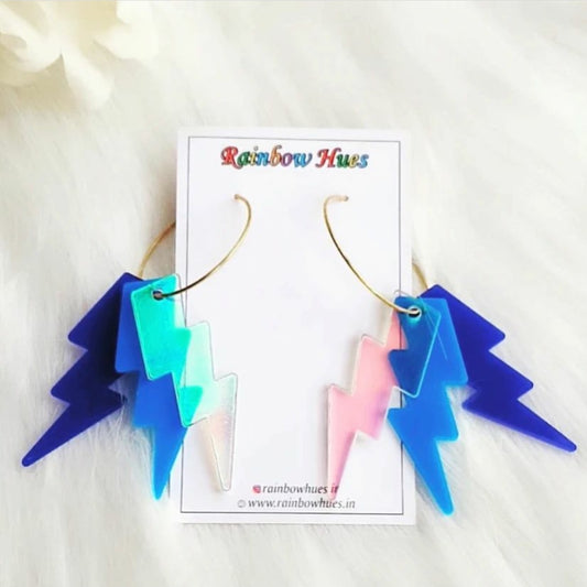 Adorn your ears with style and grace in these Tri-Lightening Bolt Earrings. Crafted from the highest-quality materials, these unique earrings make a stunning statement that will last. Enjoy exceptional comfort and never go out of style with these beautiful earrings. Make the perfect impression and enjoy the timeless look today!