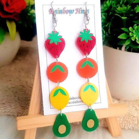 Make summer fun with these super cute Fruit Blast Danglers! A delightful combination of fruits, these danglers add flavor and chill to your sunny style. Keep cool while looking cool - why not make a statement and beat the heat with Fruit Blast Danglers?
