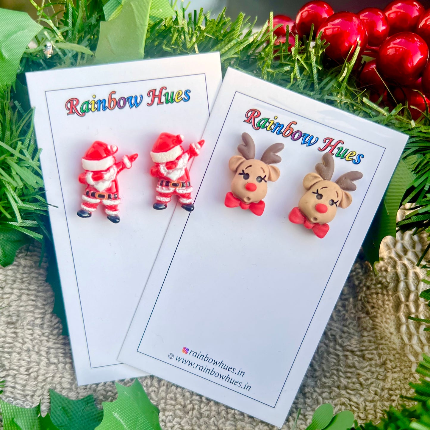 Seasons Greetings Stud Combo (Set of 2)