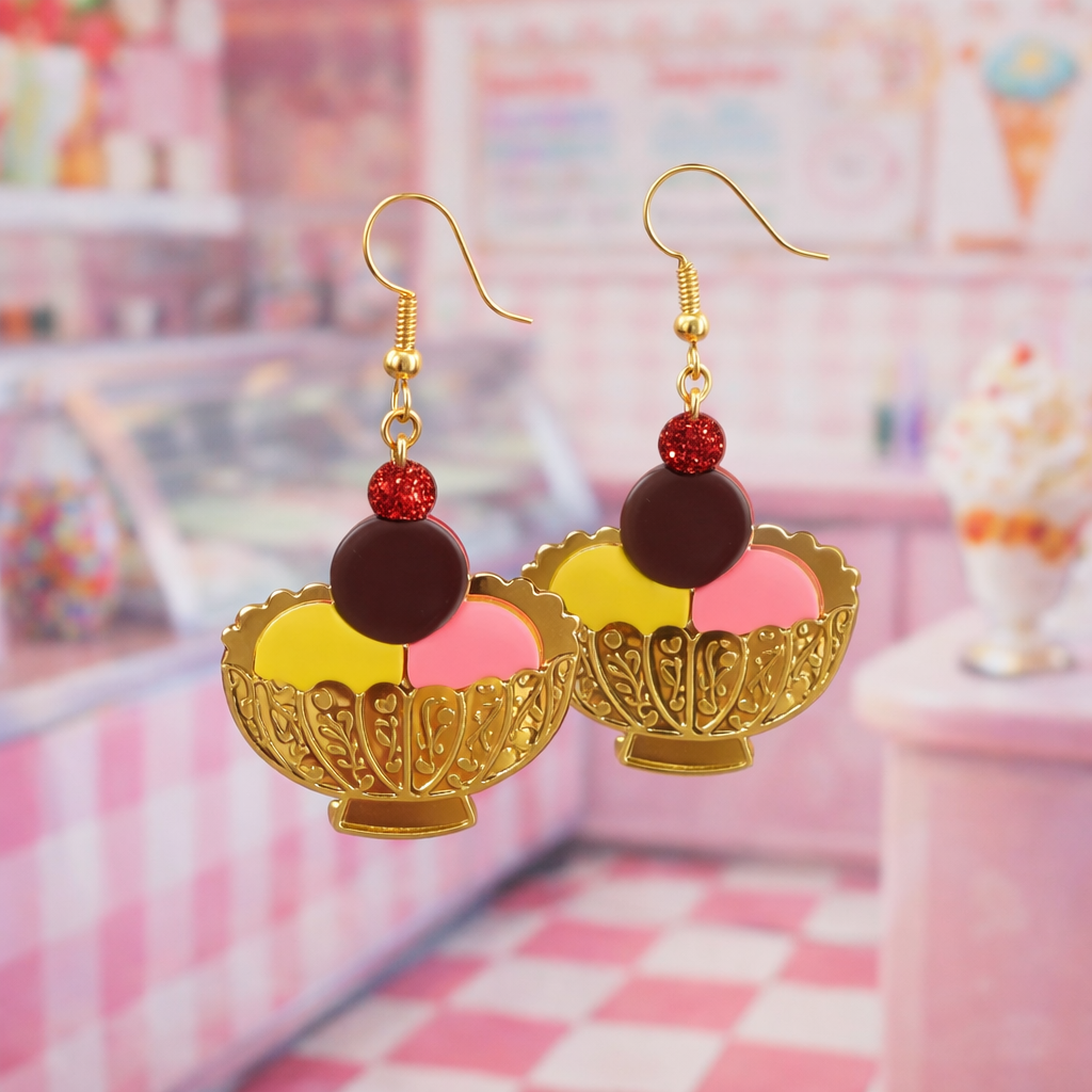 Ice Cream Sundae Earrings