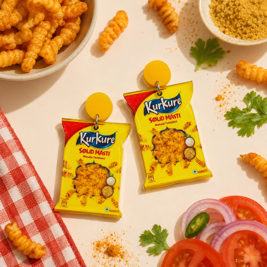 kurkure snack earrings