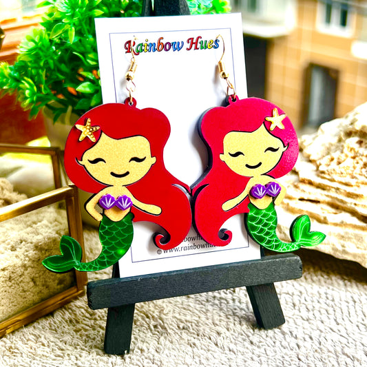 Mermaid summer outdoor pool Earrings