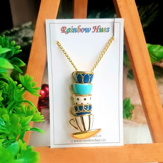 Look beautiful and unique with our Classic Teacup Necklace! Its 5 classic teacups will make you stand out from the rest - creating an eye-catching, classy look. Enjoy a beautiful and unique accessory that will inspire confidence and add flair to your outfits!