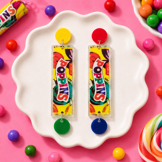 popping candy sweet earrings