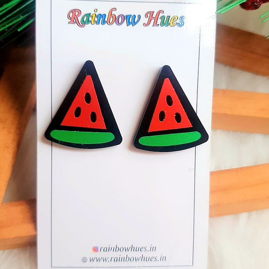 Make a juicy statement with these playful watermelon Stud Earrings! Crafted from fashionable acrylic pieces, this 1 pair will add a pop of summer-ready style to any outfit. Unlock an effortless style this season with these delightful and fashion-forward earrings!