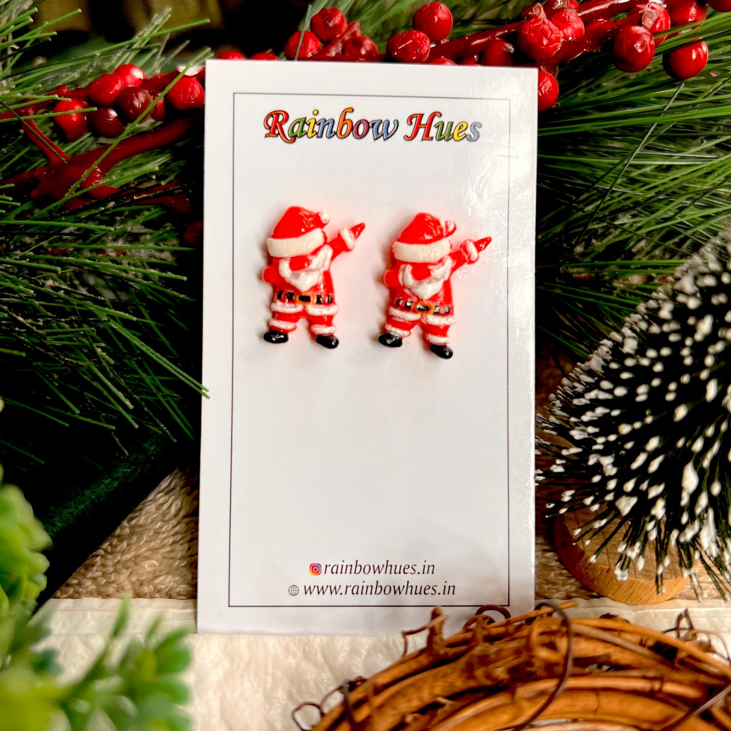 Dab Santa Christmas Studs Earrings