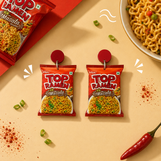 top ramen snack earrings